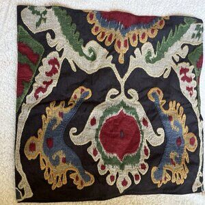 Pottery Barn Mercer Ikat Pillow Cover Embroidered - 24x24